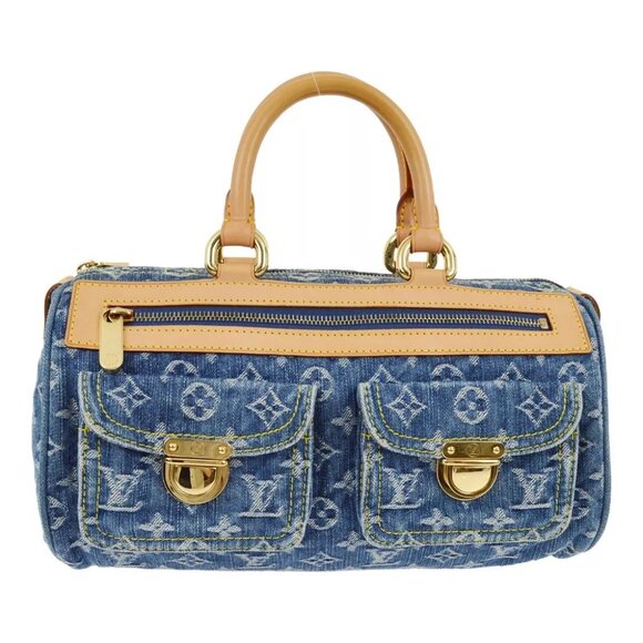 Louis Vuitton Blue Monogram Denim Neo Speedy Handbag - Picture 1 of 11